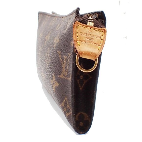 LOUIS VUITTON Logo BUCKET GM Pouch Bag Monogram Leather Brown France 04AA007 - Picture 2 of 14